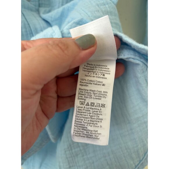 J. Crew Women’s light Blue Gauze Button-up Shirt - Picture 7 of 11